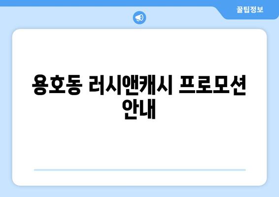 용호동 러시앤캐시 프로모션 안내