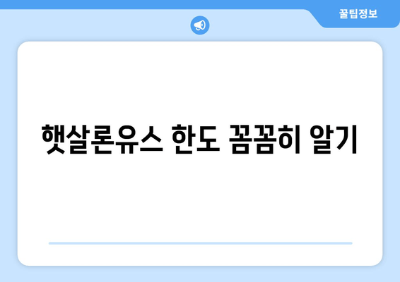 햇살론유스 한도 꼼꼼히 알기