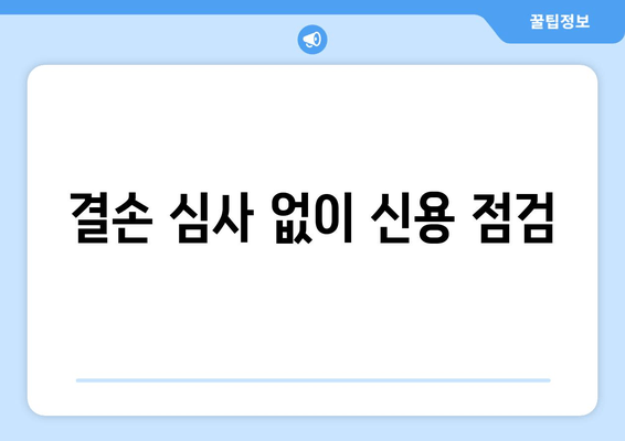 결손 심사 없이 신용 점검