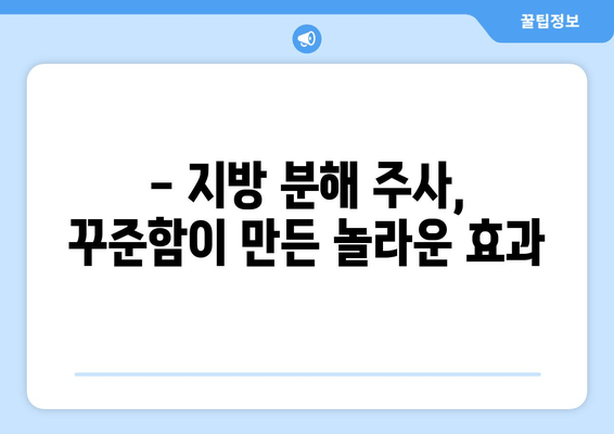 허벅지 지방 분해 주사 4회차 후기| 드디어 만족스러운 결과! | 허벅지 살, 지방 분해 주사, 후기, 효과