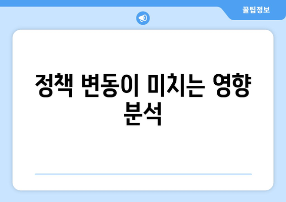 정책 변동이 미치는 영향 분석