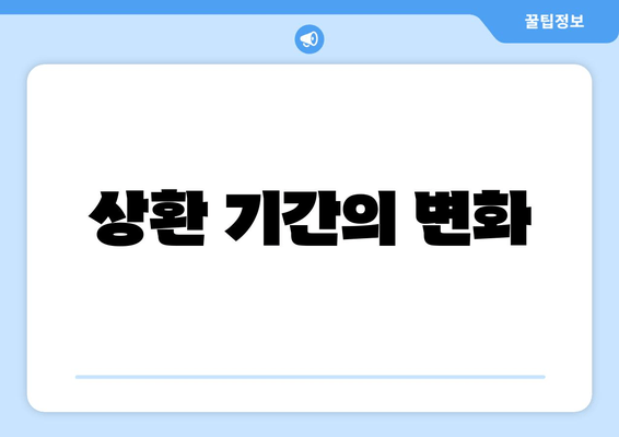 상환 기간의 변화