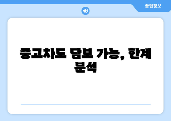 중고차도 담보 가능, 한계 분석