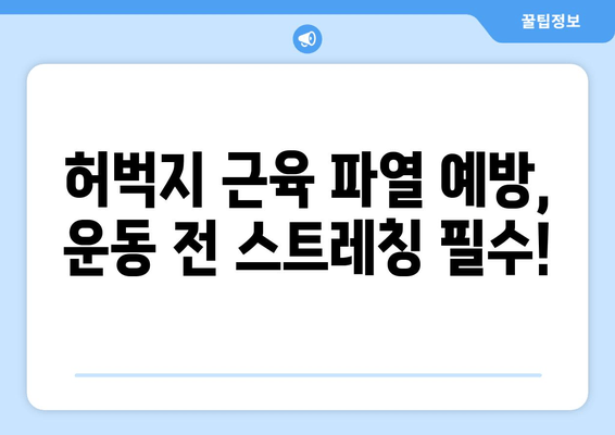 허벅지 앞쪽 통증, 근육 파열 의심? 찢어짐 증상 빠르게 회복하는 방법 | 허벅지 통증, 근육 파열, 회복 운동, 재활