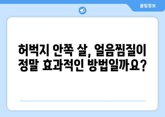 허벅지 안쪽 살, 얼음찜질이 정말 효과적일까요? | 허벅지 안쪽 살, 셀룰라이트, 다이어트, 운동, 효과