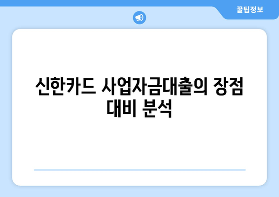 신한카드 사업자금대출의 장점 대비 분석
