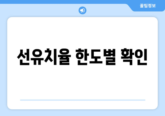 선유치율 한도별 확인