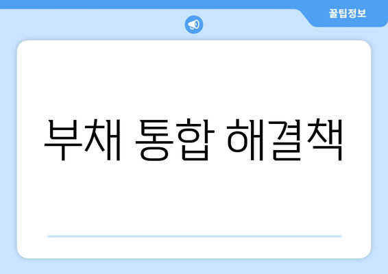 부채 통합 해결책