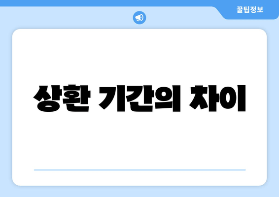 상환 기간의 차이