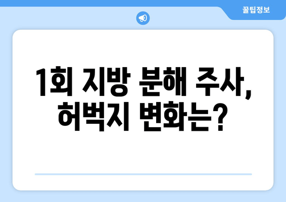 1회 지방 분해 주사 후기| 날씬한 허벅지 만들기 가능할까? | 허벅지 지방 분해, 시술 후기, 효과