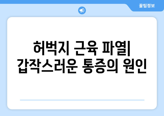 허벅지 근육 파열| 원인, 증상, 그리고 효과적인 회복 방법 | 운동 부상, 재활, 통증 완화