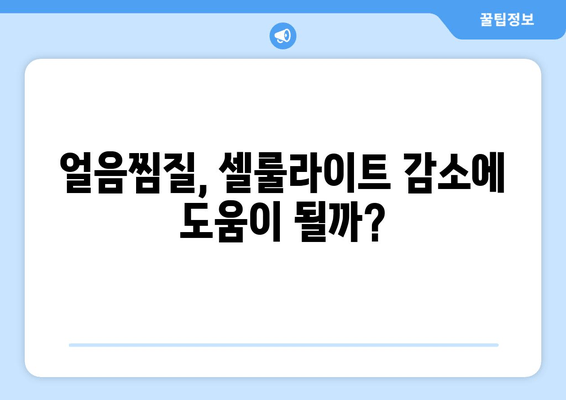 허벅지 안쪽 살, 얼음찜질이 정말 효과적일까요? | 허벅지 안쪽 살, 셀룰라이트, 다이어트, 운동, 효과