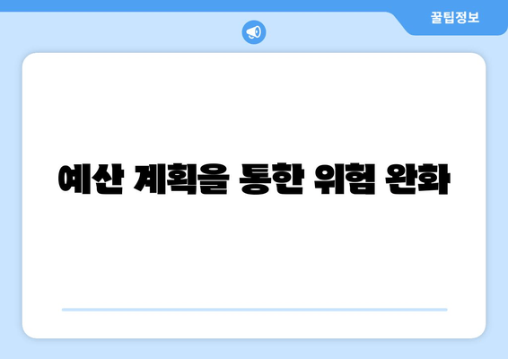 예산 계획을 통한 위험 완화