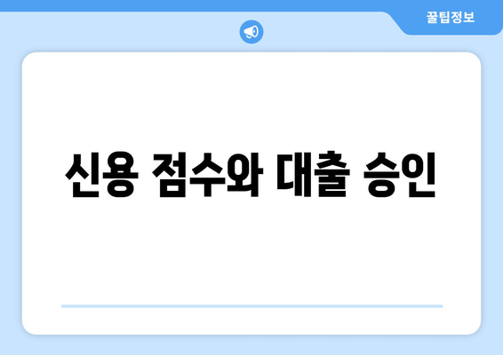 신용 점수와 대출 승인