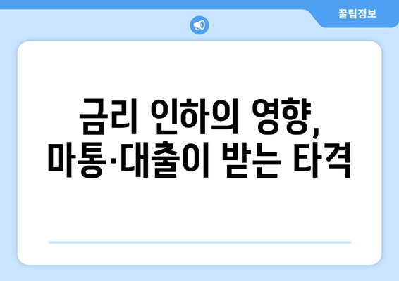 금리 인하의 영향, 마통·대출이 받는 타격