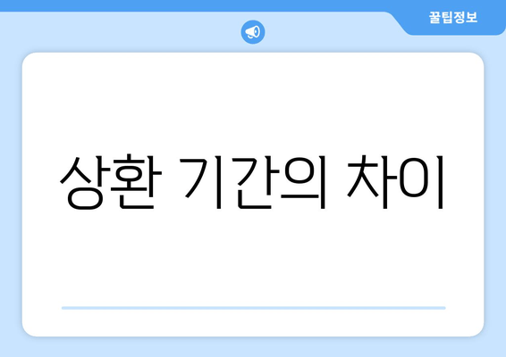 상환 기간의 차이