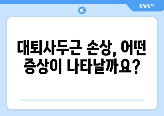 갑작스러운 허벅지 앞쪽 통증, 대퇴사두근 손상 의심? | 원인, 증상, 치료, 예방