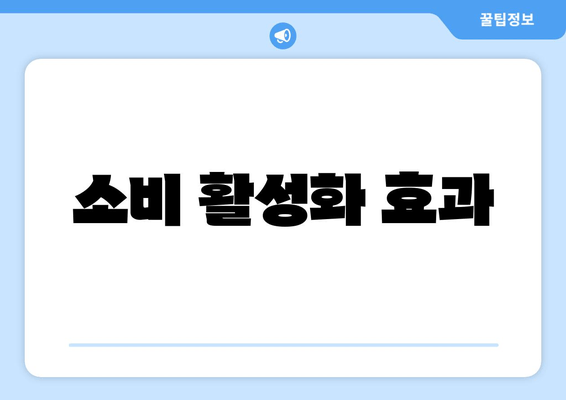 소비 활성화 효과