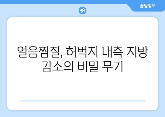 허벅지 내측 지방, 얼음찜질로 효과적인 공략! | 지방 감소, 셀룰라이트, 운동, 팁