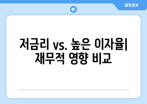 저금리 vs. 높은 이자율| 재무적 영향 비교