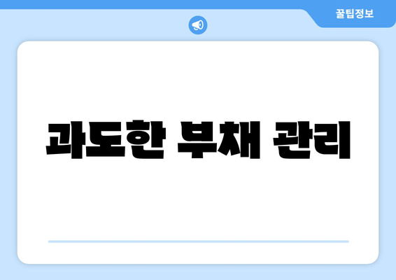 과도한 부채 관리