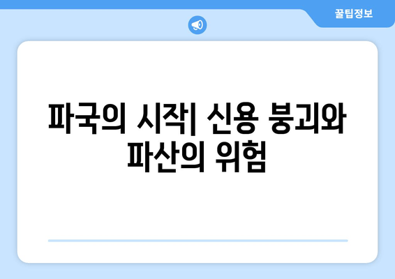 파국의 시작| 신용 붕괴와 파산의 위험