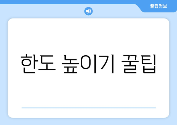 한도 높이기 꿀팁