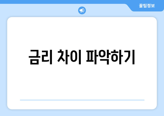 금리 차이 파악하기