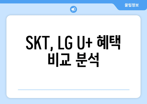 SKT, LG U+ 혜택 비교 분석