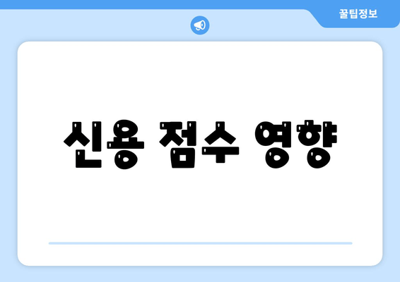 신용 점수 영향