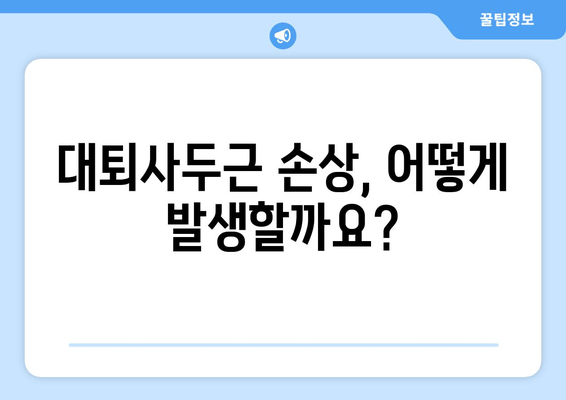 갑작스러운 허벅지 앞쪽 통증, 대퇴사두근 손상 의심? | 원인, 증상, 치료, 예방