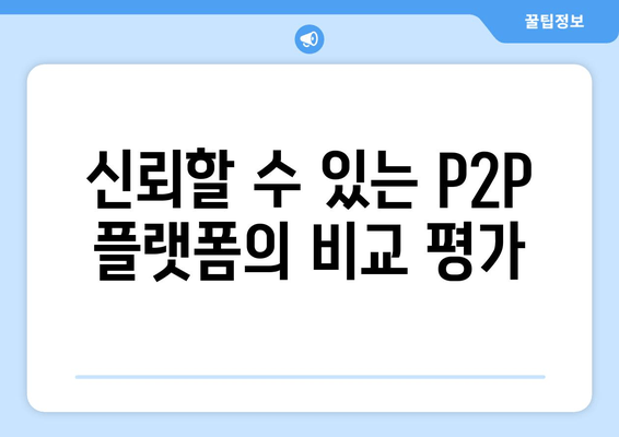 신뢰할 수 있는 P2P 플랫폼의 비교 평가