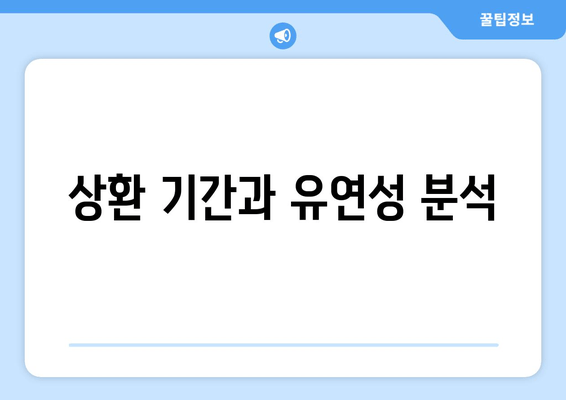 상환 기간과 유연성 분석