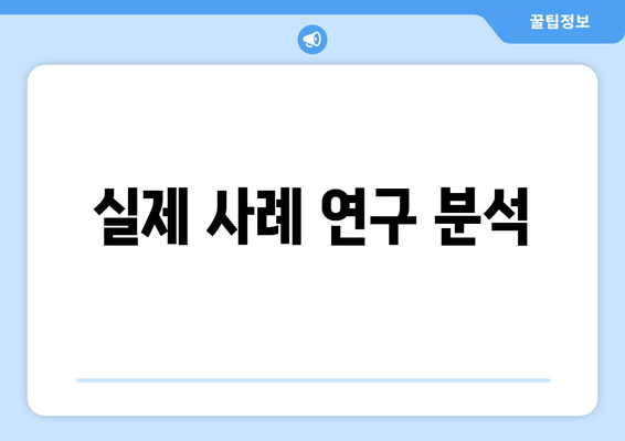 실제 사례 연구 분석