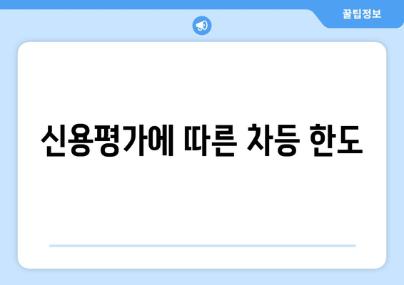 신용평가에 따른 차등 한도