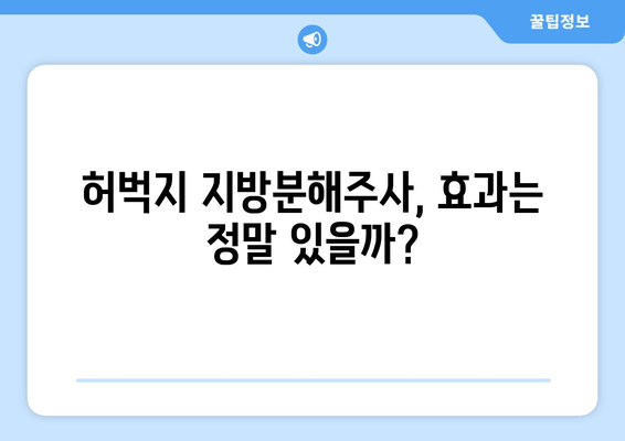 허벅지 지방분해주사 후기| 가격, 효과, 그리고 나의 경험 | 허벅지 살, 지방 분해, 비용, 후기, 시술