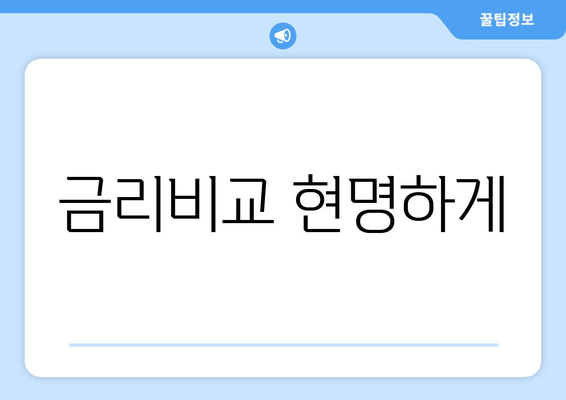 금리비교 현명하게