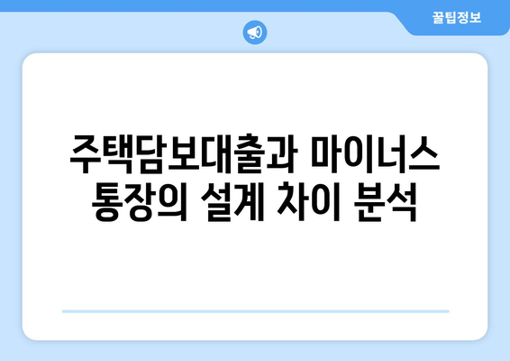 주택담보대출과 마이너스 통장의 설계 차이 분석