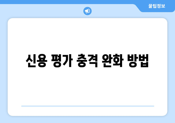 신용 평가 충격 완화 방법