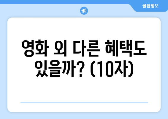 영화 외 다른 혜택도 있을까? (10자)