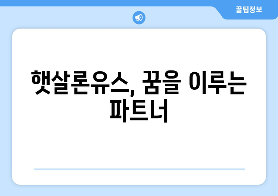 햇살론유스, 꿈을 이루는 파트너