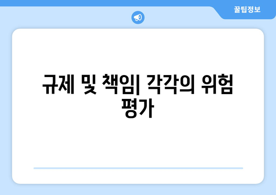 규제 및 책임| 각각의 위험 평가