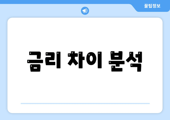 금리 차이 분석