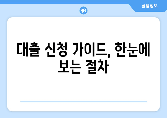 대출 신청 가이드, 한눈에 보는 절차