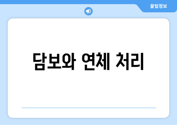 담보와 연체 처리