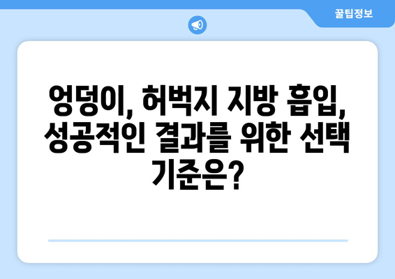 엉덩이, 허벅지 지방 흡입, 가격보다 중요한 것은 결과! | 성공적인 수술 결과를 위한 선택 가이드