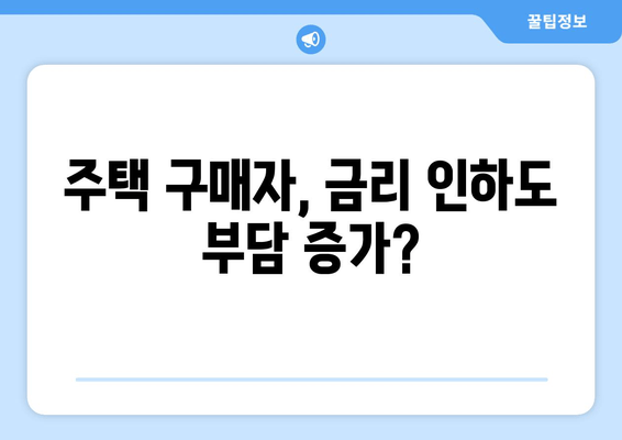 주택 구매자, 금리 인하도 부담 증가?