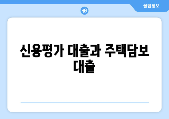 신용평가 대출과 주택담보 대출