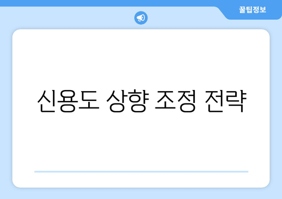 신용도 상향 조정 전략