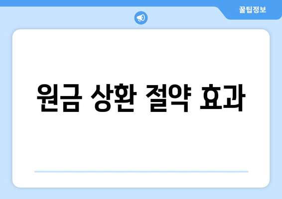 원금 상환 절약 효과